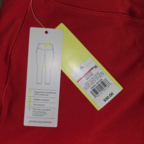 Womens All In Motion, High Rise, Vibrant Red Leggings, Xl, NWT!!! - Picture 3 of 3